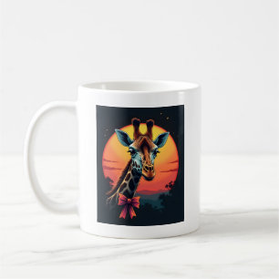 Giraffenhals wie eine Achterbahnfahrt lustig retro Kaffeetasse