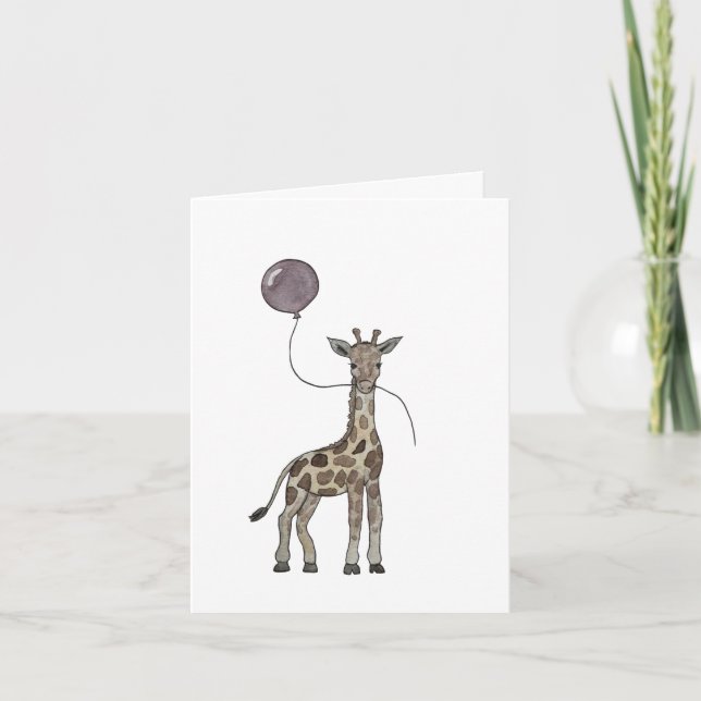 Giraffenkarte Dankeskarte (Vorderseite)