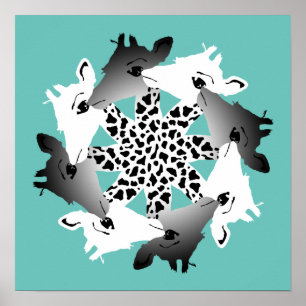 Giraffenkreis Poster