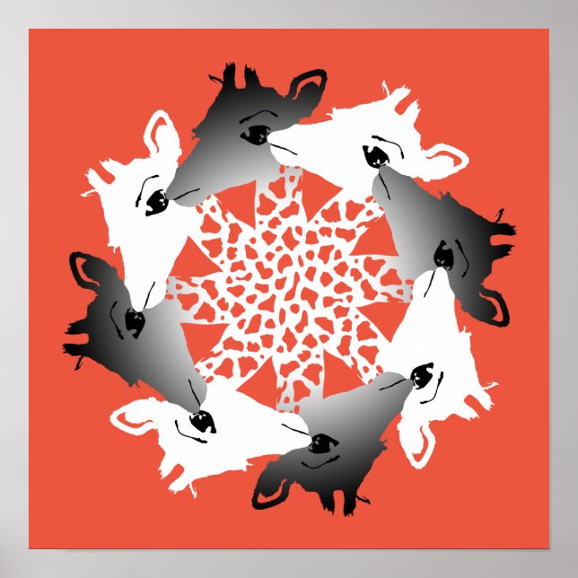 Giraffenkreis Poster (Vorne)