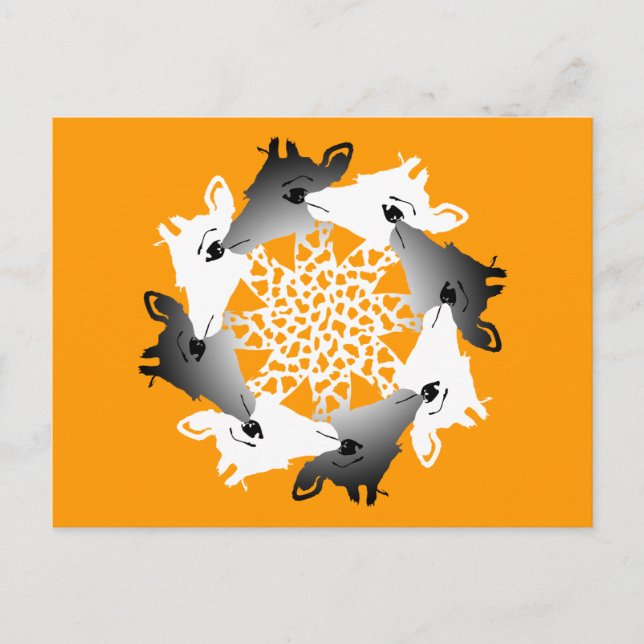 Giraffenkreis Postkarte (Vorderseite)