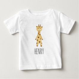 Giraffenmonogramm, niedlich modern baby t-shirt