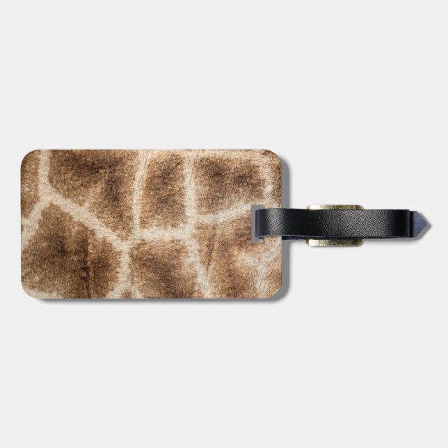 Giraffenmuster Gepäckanhänger (Rückseite horizontal)
