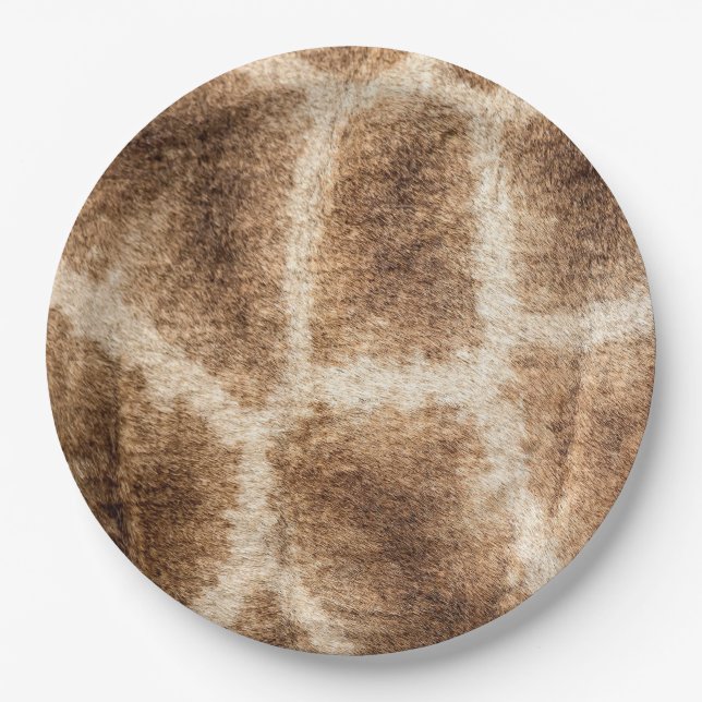 Giraffenmuster Pappteller (Vorderseite)