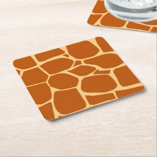 Giraffenmuster Rechteckiger Pappuntersetzer
