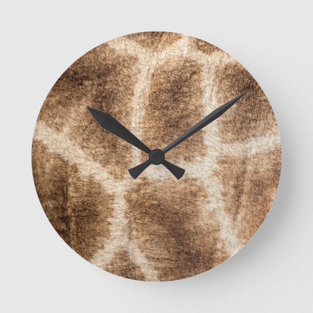 Giraffenmuster Runde Wanduhr (Vorderseite)