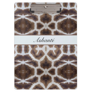 Giraffenmuster Safari-Stil anpassbar Klemmbrett