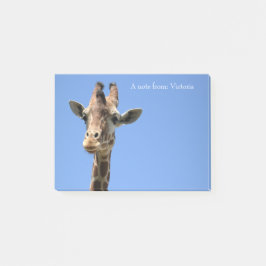 Giraffenname Blau Niedlich Post-it Klebezettel