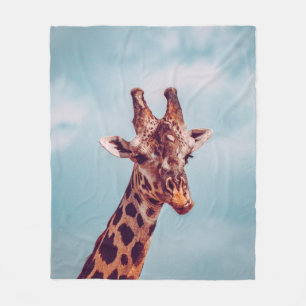 GIRAFFENPORTRAIT FLEECEDECKE