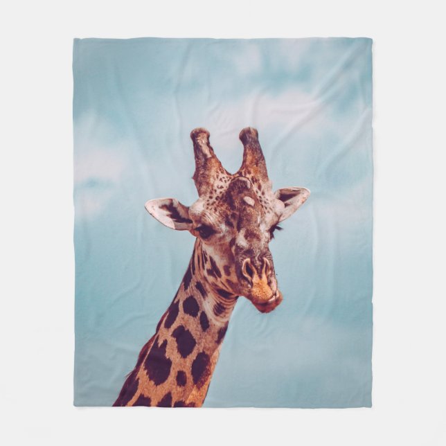 GIRAFFENPORTRAIT FLEECEDECKE (Vorderseite)