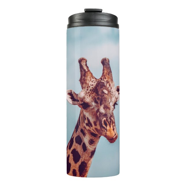 GIRAFFENPORTRAIT THERMOSBECHER (Vorderseite)