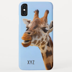 Giraffenporträt individuelle Monogramm-Handyhüllen Case-Mate iPhone Hülle