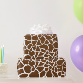 Giraffenprint in Schokolade und Sahne Geschenkpapier