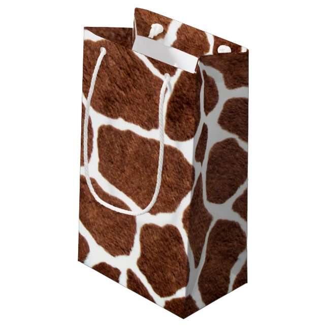 Giraffenstellen Kleine Geschenktüte (Rückseite Schrägansicht)