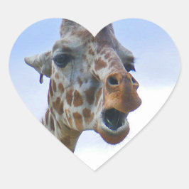 Giraffensticker Herz-Aufkleber