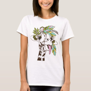 Giraffenzunge - niedliche und lustige Tiere für L T-Shirt