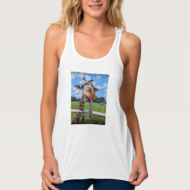 Giraffenzunge Tank Top (Vorderseite)