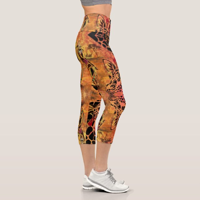 Giraffes Capri Leggings africains (Droite)