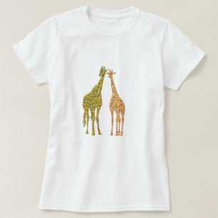 Giraffes Couple T - Shirt Family - Moderne Malerei