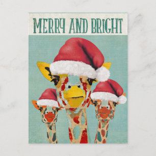 Giraffes de Pékin Carte postale de Noël