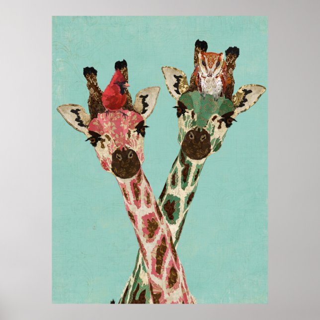 GIRAFFES & FEATHERS POSTER (Vorne)