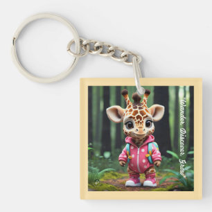 "Giraffe's First Escapade" Schlüsselanhänger