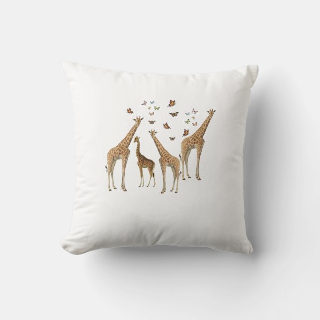 Giraffes Lance Oreiller par Posh Little Finds (Recto)