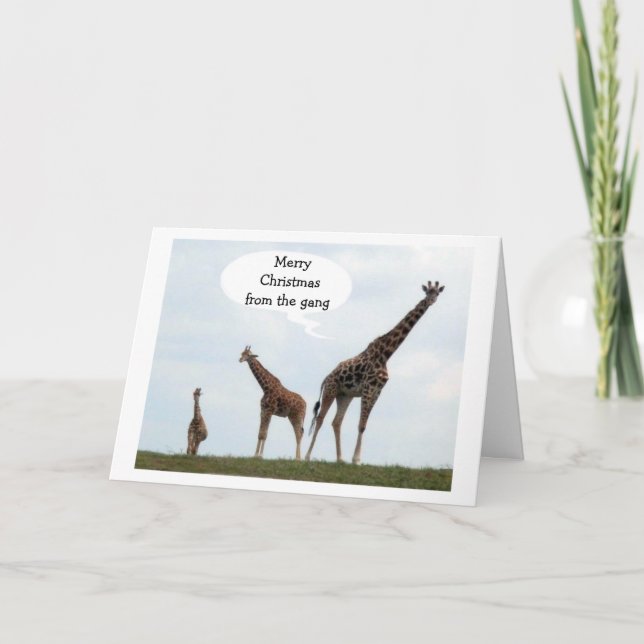 GIRAFFES SAGT: "NUR WEIHNACHTEN AUS DEM GANG" (Vorderseite)