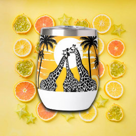 Giraffes sur la plage