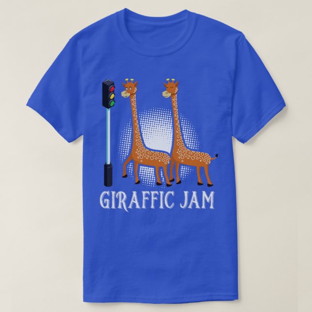 Giraffic Jam Traffic Jam Pun T-Shirt (Design vorne)