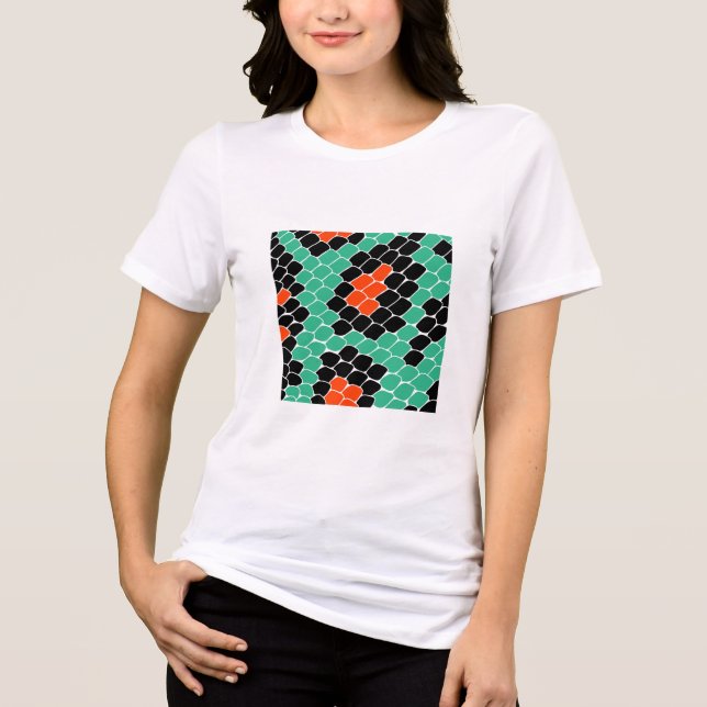 Giraffmuster Tri-Blend Shirt (Vorderseite)