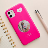 Giralheiß rosa Foto und Name personalisiert modern