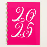 Giralhot pink magenta benutzerdefiniert niedliches planer<br><div class="desc">Girly heiß rosa fuchsia magenta und weiß benutzerdefinierte Skriptjahr Typografie niedlich stilvolle elegante Planner. Vollständig anpassbarer weißer Skripttext, scharf rosa schlichter Hintergrund. Sie können es mit Ihren Initialen, Monogramm, Jahr, etc. personalisiert, oder einfach den Text löschen, und verließ die rot rosa solide schlichte Farbe.</div>
