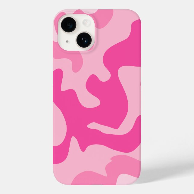 Giralrosa abstrakte Kunst Case-Mate iPhone 14 Hülle (Rückseite)