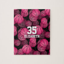 Giralrosa Basketballmuster personalisiert