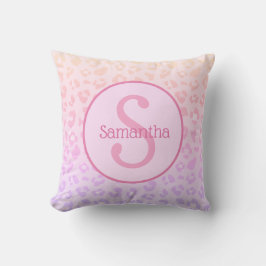 Giralrosa Leopard Print Personalisiert Monogram Kissen