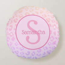 Giralrosa Leopard Print Personalisiert Monogram