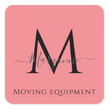 Giralrosa Personalisiert Monogramm-Umschlag Aufkle