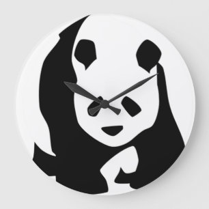 Girant Panda Round Wall Clock Große Wanduhr