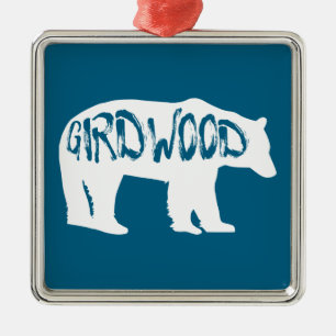 Girdwood Alaska Bear Ornament Aus Metall