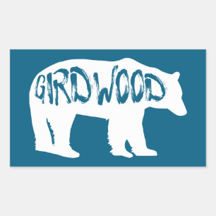 Girdwood Alaska Bear Rechteckiger Aufkleber