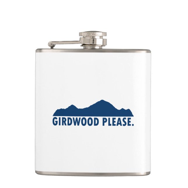 Girdwood Alaska Bitte Flachmann (Vorderseite)