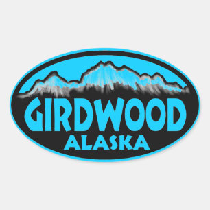 Girdwood Alaska Oval Aufkleber