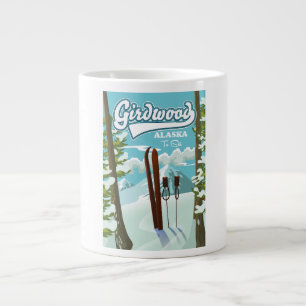 Girdwood Alaska zum Skifahren Jumbo-Tasse