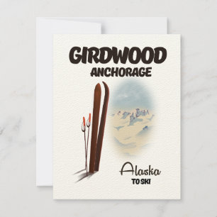 Girdwood-Verankerung Alaska Skiposter