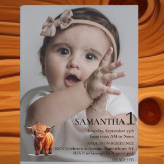  Girl 1st Birthday Celebration Einladung