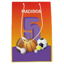 Girl 5th Birthday Sports Balls