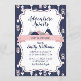 Girl Adventure Baby Shower Einladung