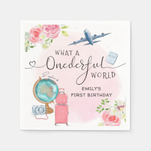 Girl Adventure ONEderful World 1. Erster Geburtsta Serviette