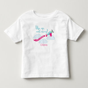 Girl Airplane Birthday Tshirt Personalisiert